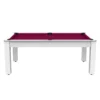 Billard Américain Arizona 7 Pieds Blanc Laqué / Tapis Prune -Jardisia Soldes Boutique billard americain arizona 7 pieds blanc tapis prune