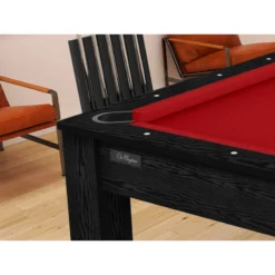 Billard Américain Arizona 7 Pieds Noir Boisé / Tapis Rouge -Jardisia Soldes Boutique billard americain arizona 7 pieds noir boise tapis rouge 1 2