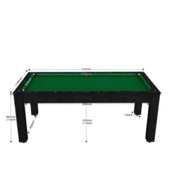 Billard Américain Arizona 7 Pieds Noir Boisé / Tapis Vert -Jardisia Soldes Boutique billard americain arizona 7 pieds noir boise tapis vert 1 1