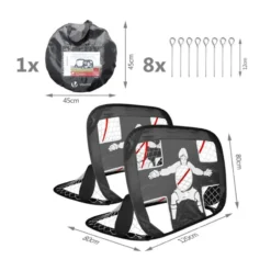 Cage De Foot Pliable 2en1 120x80cm - Modèle Newbie -Jardisia Soldes Boutique cage de foot pliable 2en1 120x80cm modele newbie 1 3