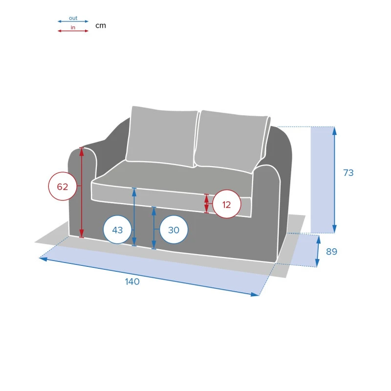 Canapé 2 Places Moorea Hespéride Terre Ombre 5 Canapé 2 Places Moorea Hespéride Terre Ombre – Image 3