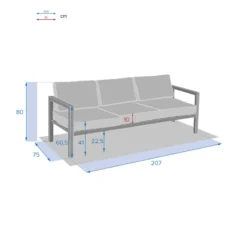 Canapé De Jardin Jauca Noisette / Gris Boisé Hespéride -Jardisia Soldes Boutique canape de jardin jauca noisette gris boise hesperide 1 2