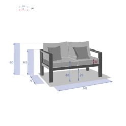 Canapé Extérieur 2 Places Evasion Tonka Hespéride -Jardisia Soldes Boutique canape exterieur 2 places evasion tonka hesperide 3