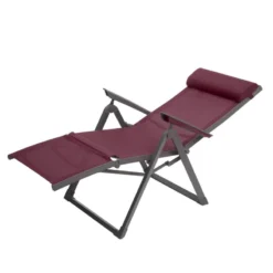 Chaise Longue Decima Hespéride Bordeaux/graphite -Jardisia Soldes Boutique chaise long decima hesperide bordeaux 3