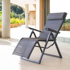 Chaise Longue Decima Hespéride Anthracite/graphite -Jardisia Soldes Boutique chaise longue decima hesperide anthracit 2