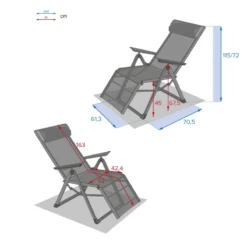 Chaise Longue Decima Hespéride Anthracite/graphite -Jardisia Soldes Boutique chaise longue decima hesperide anthracit 3