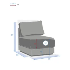 Chauffeuse 1 Place Pour Salon Allure Graphite Hespéride -Jardisia Soldes Boutique chauffeuse 1 place pour salon allure graphite hesperide 1 3
