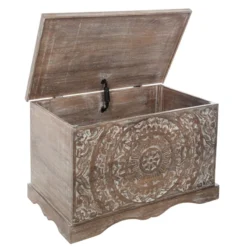 Coffre Chambre Shirel En Bois Blanchi Atmosphera -Jardisia Soldes Boutique coffre chambre shirel en bois blanchi atmosphera 2