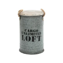 Jardisia Soldes Boutique -Jardisia Soldes Boutique coffres bidons gris loft lot 3 atmosphera 1