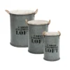 Coffres Bidons Gris Loft - Lot De 3 - Atmosphera -Jardisia Soldes Boutique coffres bidons gris loft lot 3 atmosphera