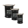 Coffres Bidons Noir Industriel - Lot De 3 - Atmosphera -Jardisia Soldes Boutique coffres bidons noir industriel lot de 3 atmosphera