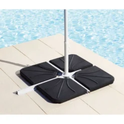 Dalle 15kg Pour Pied De Parasol En Croix Hespéride Noir -Jardisia Soldes Boutique dalle 15kg pour pied de parasol en croix hesperide noir 2