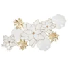Déco Murale Métal Fleurs Folk Blanc Et Doré 80x42 Atmosphera -Jardisia Soldes Boutique deco murale metal fleurs folk blanc et dore 80x42 atmosphera