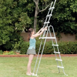 Echelle De Sécurité 1,32 M Avec Plateforme Intex -Jardisia Soldes Boutique echelle de securite 132 m avec plateforme intex 2