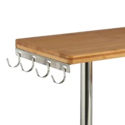 Etagère D'angle 3 Niveaux Bambou Et Inox 5Five -Jardisia Soldes Boutique etagere d angle 3 niveaux bambou et inox 5five 2