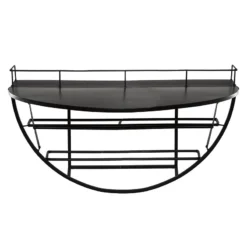 Étagère Murale Métal Bouteilles 68x41 Atmosphera -Jardisia Soldes Boutique etagere murale metal bouteilles 68x41 atmosphera 2