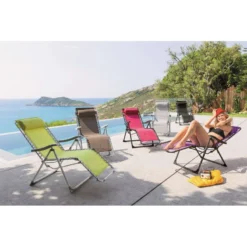 Fauteuil Détente D'extérieur Hespéride Silos Gris Galet -Jardisia Soldes Boutique fauteuil detente d exterieur hesperide silos gris galet 5