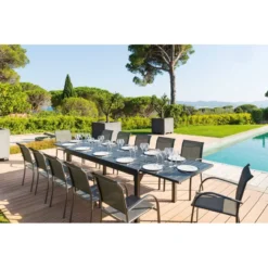 Fauteuil Empilable Piazza Hespéride Anthracite/graphite -Jardisia Soldes Boutique fauteuil empilable piazza hesperide anthracite graphite 1 7