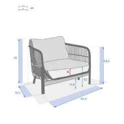 Fauteuil Extérieur 1 Place Deona Acacia Hespéride -Jardisia Soldes Boutique fauteuil exterieur 1 place deona acacia hesperide 5