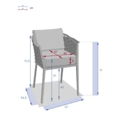 Fauteuil Repas Extérieur Embruns Mailles Hespéride -Jardisia Soldes Boutique fauteuil repas exterieur embruns mailles hesperide 5