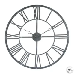 Horloge Chiffres Romains Vintage 70 Cm Gris Atmosphera