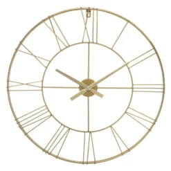 Horloge Géante Silence Métal Doré D70 Cm Atmosphera