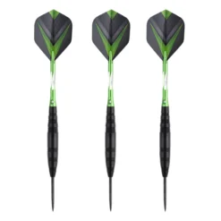 Jeu De 3 Fléchettes Pro Pointe Acier 23g Cupra Vert