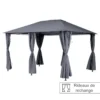 Jeu De 6 Rideaux Gris Ardoise Pour Tonnelle Santorini Et Thira -Jardisia Soldes Boutique jeu de 6 rideaux gris ardoise pour la tonnelle santorini 3 x 4m