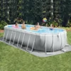Kit Piscine Prism Ovale 6,10 X 3,05 M Intex -Jardisia Soldes Boutique kit piscine prism ovale 61 m intex