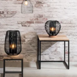 Lampe En Métal Fil Noir Noda Atmosphera -Jardisia Soldes Boutique lampe en metal fil noir 2