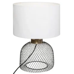 Lampe Grille Emie Noir Et Blanc Atmosphera