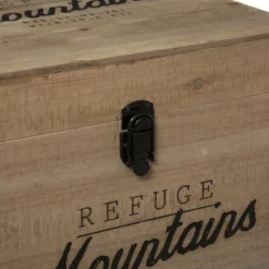 Lot De 3 Malles Carrés Bois Wild Atmosphera -Jardisia Soldes Boutique lot de 3 malles carres bois wild atmosphera 3