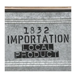 Lot De 3 Malles Métal Gris Plateau Bois Atmosphera -Jardisia Soldes Boutique lot de 3 malles metal gris plateau bois atmosphera 1 7