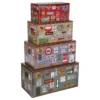 Malles Décor City Lot De 4 Atmosphera -Jardisia Soldes Boutique lot de 4 malles decor city