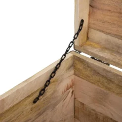 Malle Pouf Vintage En Bois Atmosphera -Jardisia Soldes Boutique malle pouf vintage en bois atmosphera 3