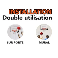 Mini Panier De Basket Intérieur Avec Accroches De Porte -Jardisia Soldes Boutique mini panier de basket interieur avec accroches de porte 1 3