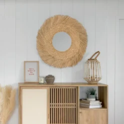 Miroir Rond 80 Cm En Roseau Ael Atmosphera -Jardisia Soldes Boutique miroir rond 80 cm en roseau ael atmosphera 2