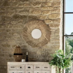 Miroir Rond 80 Cm En Roseau Ael Atmosphera -Jardisia Soldes Boutique miroir rond 80 cm en roseau ael atmosphera 3
