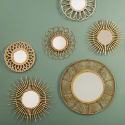 Miroir Rotin Fleur D56 Atmosphera -Jardisia Soldes Boutique miroir rotin fleur d56 atmosphera 2