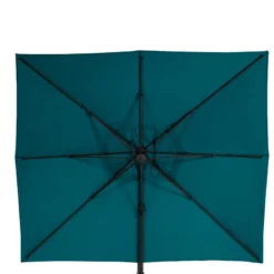 Parasol Décentré Eléa Inclinable Rectangulaire Bleu Canard Hespéride -Jardisia Soldes Boutique parasol decentre elea inclinable 3x4 bleu canard hesperide 2