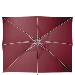 Parasol Déporté Rectangulaire Equador Bordeaux Hespéride -Jardisia Soldes Boutique parasol deporte rectangulaire equador bordeaux hesperide 4