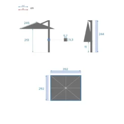 Parasol Déporté Rectangulaire Soly Honey Et Noisette Hespéride -Jardisia Soldes Boutique parasol deporte rectangulaire soly honey noisette hesperide 6