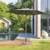 Parasol Droit Rond 2,7m Soya Ardoise Hespéride -Jardisia Soldes Boutique parasol droit rond 27m soya ardoise hesperide