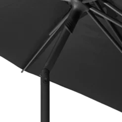 Parasol Droit Rond 2,7m Soya Ardoise Hespéride -Jardisia Soldes Boutique parasol droit rond 27m soya ardoise hesperide 1 2