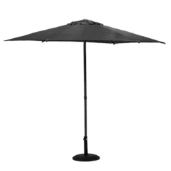 Parasol Droit Rond 2,7m Soya Ardoise Hespéride -Jardisia Soldes Boutique parasol droit rond 27m soya ardoise hesperide 1 4