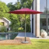 Parasol Droit Rond 2,7m Soya Bordeaux Hespéride -Jardisia Soldes Boutique parasol droit rond 27m soya bordeaux hesperide