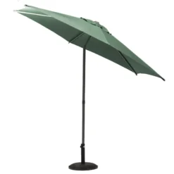 Parasol Droit Rond 2,7m Soya Vert Olive Hespéride -Jardisia Soldes Boutique parasol droit rond 27m soya vert olive hesperide 2