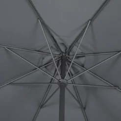 Parasol Mat Central Rond 3m Loompa Ardoise Hespéride -Jardisia Soldes Boutique parasol mat central rond 3 loompa ardoise hesperide 4