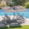 Parasol Setiri 16 M² Ardoise Hespéride -Jardisia Soldes Boutique parasol setiri 16 m ardoise hesperide