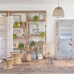 Paravent Bois Nomade Blanc Atmosphera -Jardisia Soldes Boutique paravent bois nomade blanc atmosphera 2